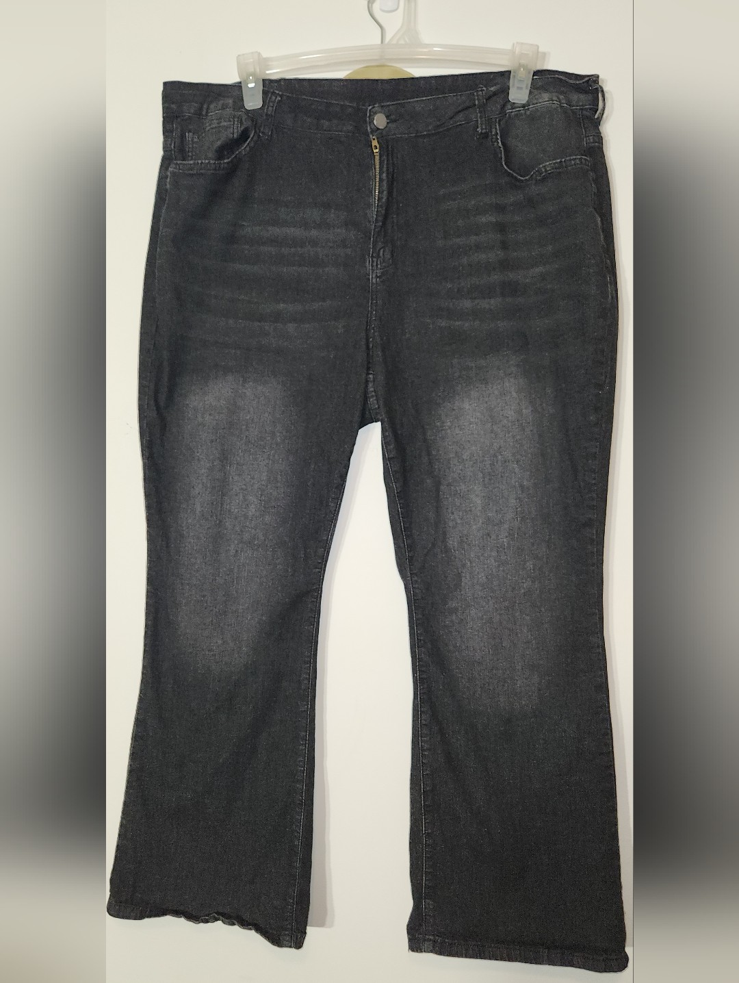 Shein Fit Brand Black Faded Jeans Relaxed Fit Lightweight Denim Size 22
